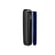 Side view of Ploom Aura front panel accessory in Navy Blue Augmented Pattern color.
