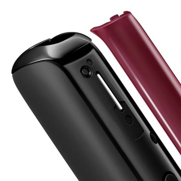 Close-up of Dark Orchid Ploom Aura front panel