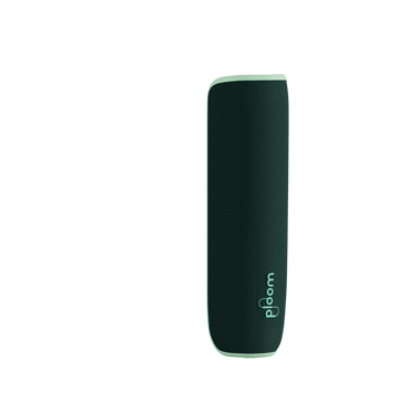Vista laterale della Cover Posteriore Teal Electric Pop per Ploom Aura.