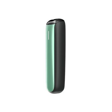 Vista laterale dell'accessorio Pannello Frontale Ploom Aura in colore Teal Electric Pop.