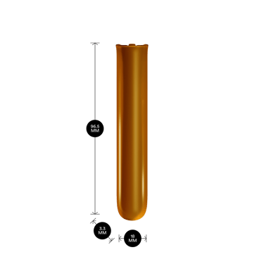 Ploom AURA Mango Sorbet Front Panel shown with product dimensions: 9.65cm height x 3.30 cm width and 1.80 cm depth