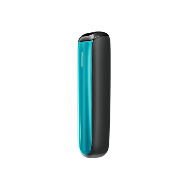 Side view of Ploom Aura front panel accessory in Ocean Blue color.