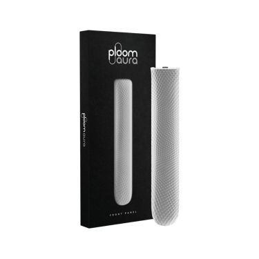 Confezione del pannello frontale Ploom AURA con motivo Lunar Silver