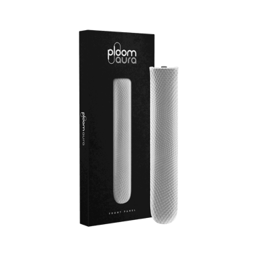 Confezione del pannello frontale Ploom AURA con motivo Lunar Silver
