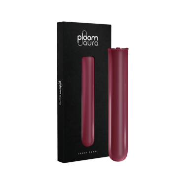 Ploom AURA Cover Frontale Dark Orchid e sua confezione
