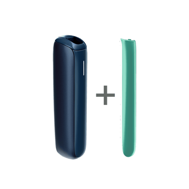 Ploom AURA Bundle con dispositivo Navy Blue e cover frontale Amazon Green