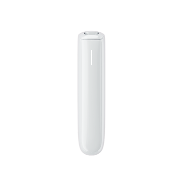 Vista frontale del dispositivo Ploom AURA Glacier White