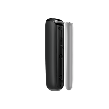 Lunar Silver Ploom Aura front panel side view