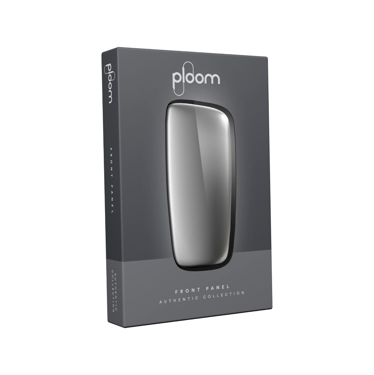 ploom x front panel silver packaging