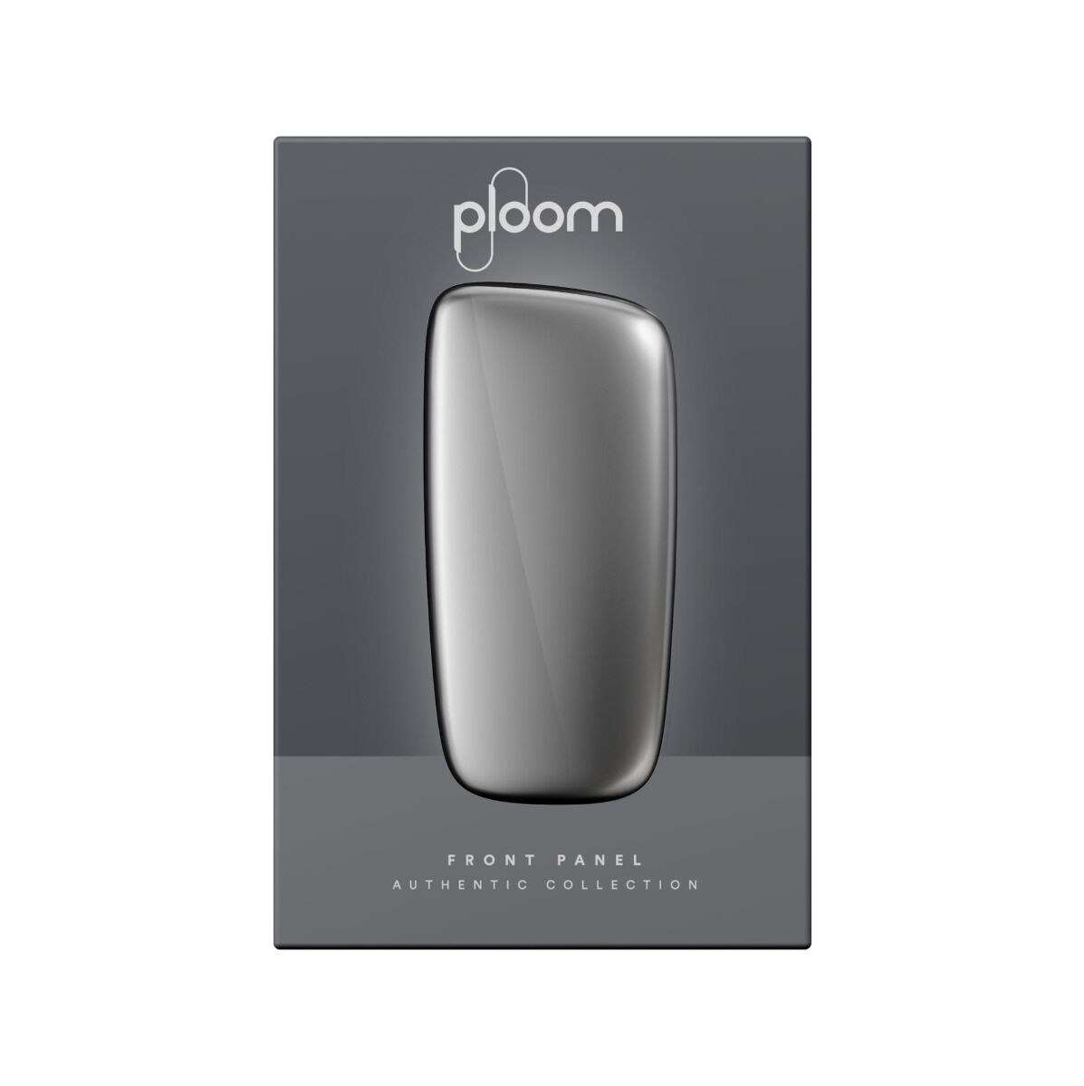ploom x front panel silver packaging