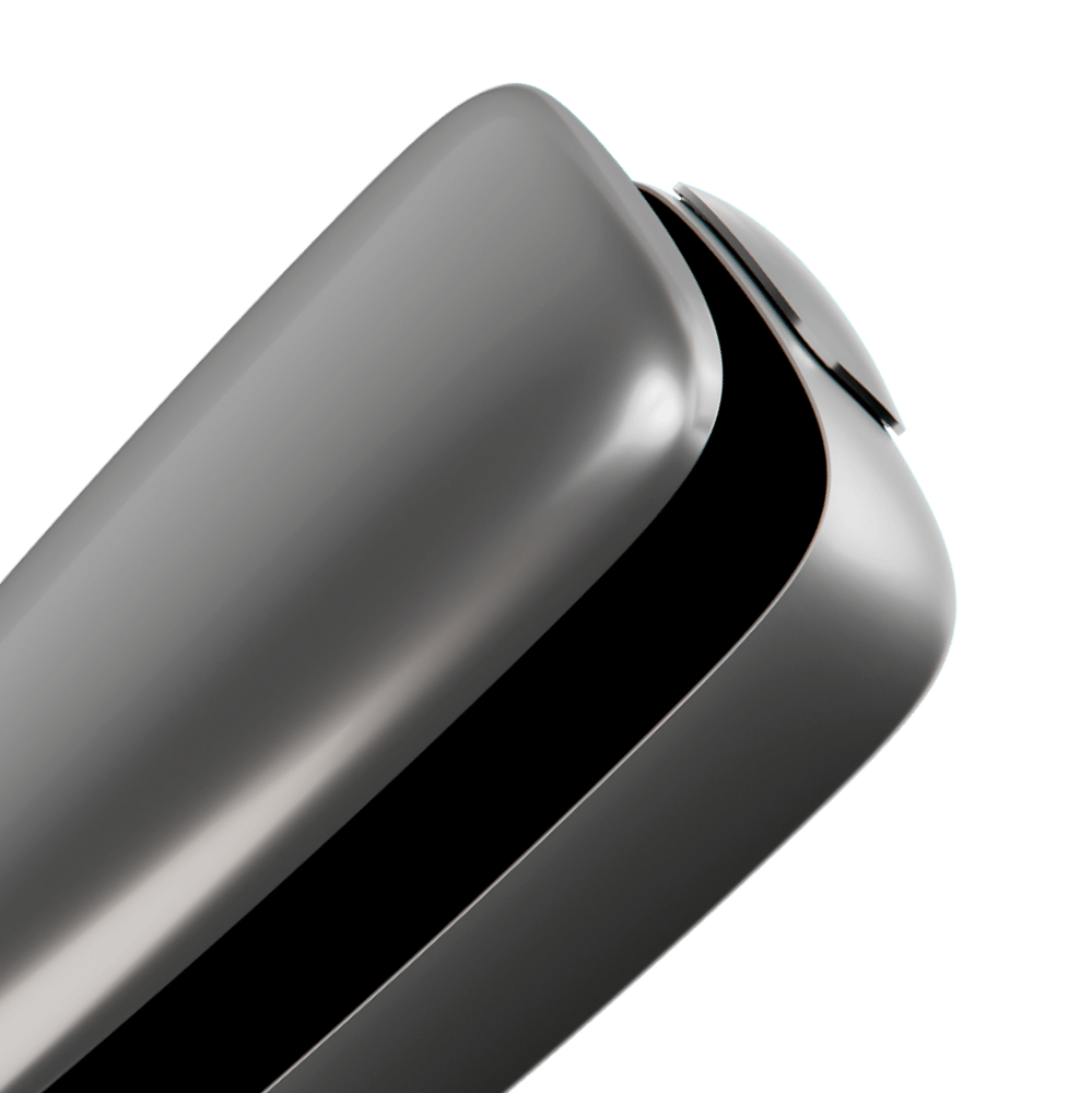 ploom x front panel silver close up