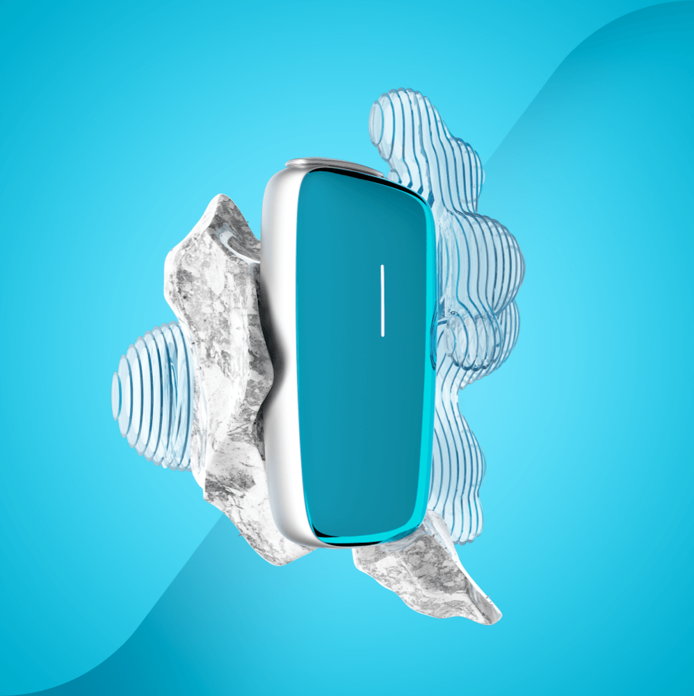 ploom x front panel ocean blue texture